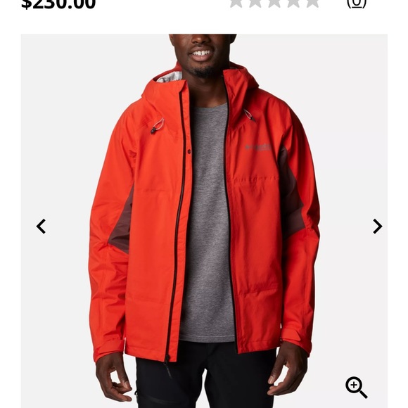 NWT Columbia Men’s Mezama Trail Shell size XXLarge color Spicy, light rai… - Picture 7 of 9